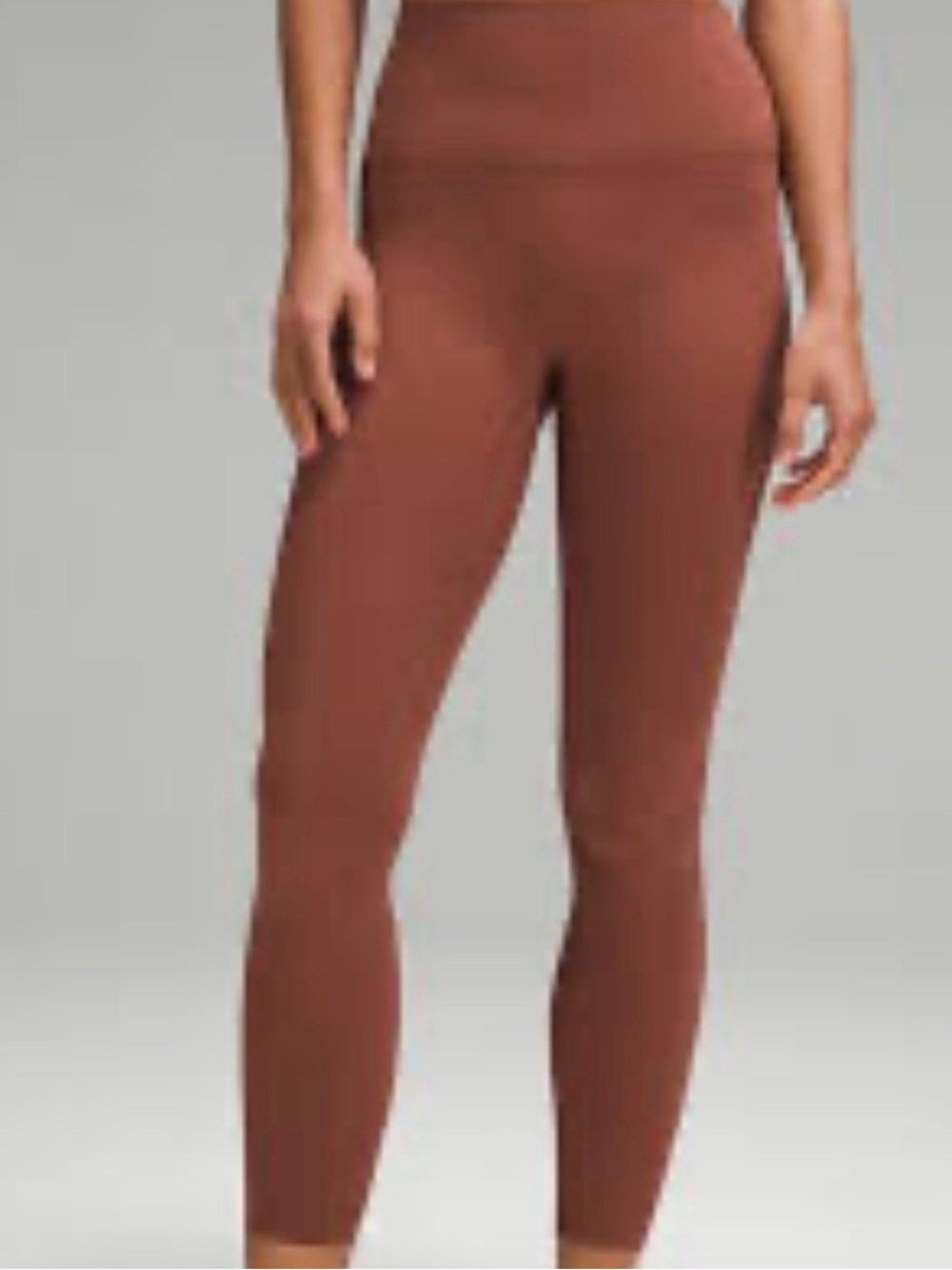 Lululemon High-Waist Wunder Train Leggings in Rust